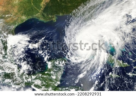 Hurricane Ian heading towards the coast of Florida in September 2022 - Elements of this image furnished by NASA