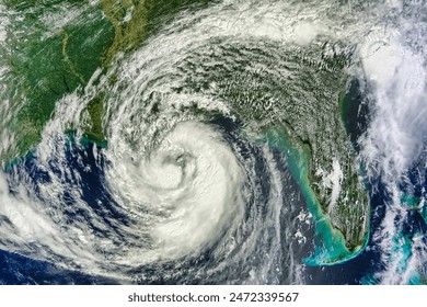 Hurricane Isaac. The storm was expected to make landfall on the anniversary of Hurricane Katrina, while marching straight up the Mississippi Riv Elements of this image furnished by NASA. - Powered by Shutterstock