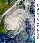 Hurricane Ivan 09L over Southern United States. . Elements of this image furnished by NASA.