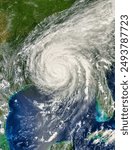Hurricane Katrina 12L over the Gulf Coast. . Elements of this image furnished by NASA.