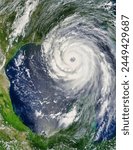 Hurricane Katrina. Katrina is comparable in intensity to Hurricane Camille of 1969, only larger,warned the National Hurricane Center. Elements of this image furnished by NASA.