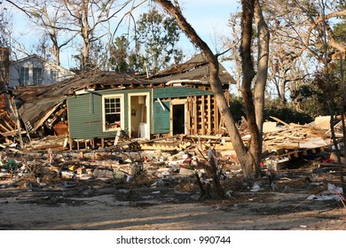 Hurricane Katrina Damage To Home.