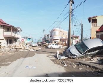 Hurricane MARIA On The Island Of Dominica Hurricane Force 5 Hit The Whole Island, 95% Of Homes Are Destroyed.the Water And Electrical Supply System Is DemolishedThe Population Is Terrified 09/18/2017.