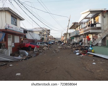 Hurricane MARIA On The Island Of Dominica Hurricane Force 5 Hit The Whole Island, 95% Of Homes Are Destroyed.the Water And Electrical Supply System Is DemolishedThe Population Is Terrified 09/18/2017.