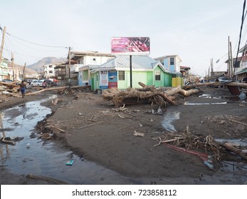 Hurricane MARIA On The Island Of Dominica Hurricane Force 5 Hit The Whole Island, 95% Of Homes Are Destroyed.the Water And Electrical Supply System Is DemolishedThe Population Is Terrified 09/18/2017.