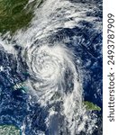 Hurricane Matthew 14L approaching Florida.  Elements of this image furnished by NASA.