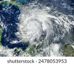 Hurricane Matthew 14L in the Caribbean Sea.  Elements of this image furnished by NASA.