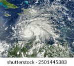 Hurricane Matthew 14L in the Caribbean Sea.  Elements of this image furnished by NASA.