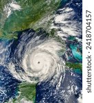 Hurricane Rita 18L in the Gulf of Mexico. . Elements of this image furnished by NASA.