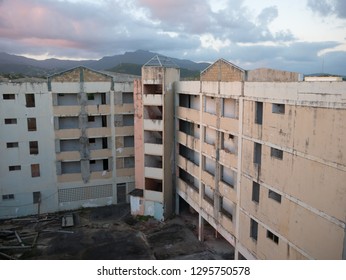 Hurricane Season: Destruction Of Abandoned Buildings Near The Coast; Weather, Safety First, Rebuilding The Community Ideas