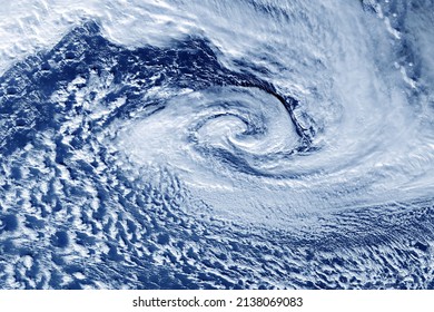 Hurricane from space. Elements of this image furnished by NASA. High quality photo