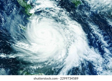 A hurricane, a storm from outer space. Elements of this image furnished NASA. High quality photo