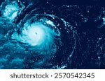 Hurricane, storm from space. Elements of this image furnished by NASA. High quality photo