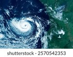 Hurricane, storm from space. Elements of this image furnished by NASA. High quality photo