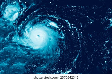 Hurricane, storm from space. Elements of this image furnished by NASA. High quality photo