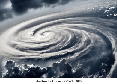 Hurricane super typhoon over ocean atmospheric cyclone