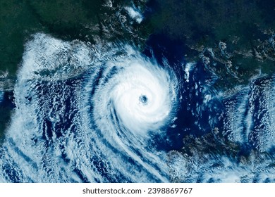 Hurricane, typhoon from space. Elements of this image furnished by NASA. High quality photo
