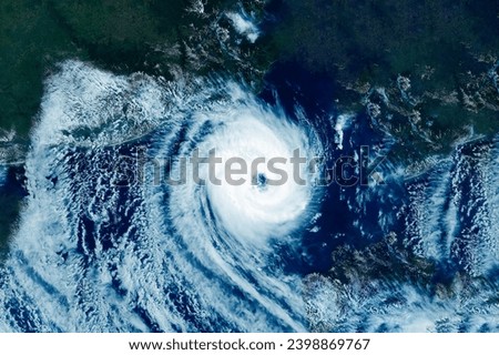 Hurricane, typhoon from space. Elements of this image furnished by NASA. High quality photo