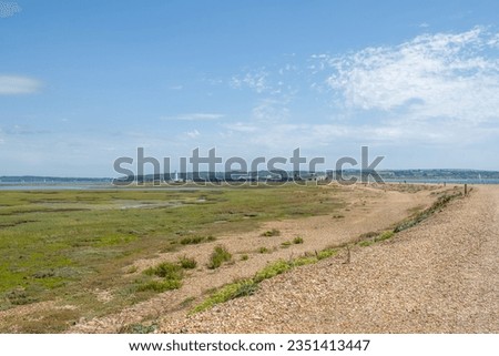 Hurst Spit a hook shaped shingle spit at Milford on Sea leading to Hurst Point Light House and Castle