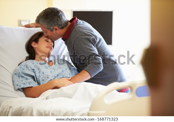 Husband Visiting Wife Hospital Stock Photo (Edit Now) 168771 pic