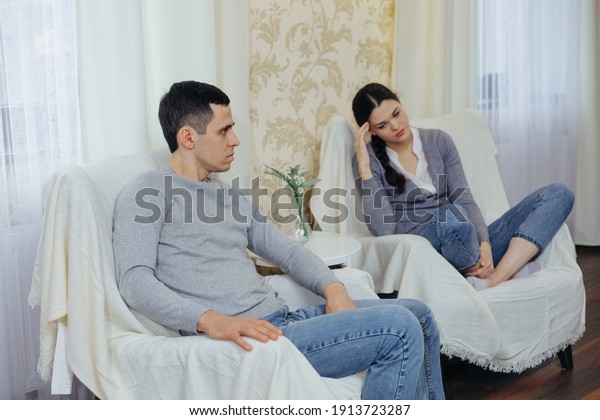 The husband and wife do not speak after the fight.\
Offended married couple