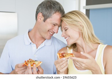 Husband Wife Eating Pizza Stock Photo 19655623 Shutterstock