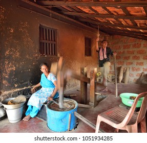 Husband Wife Making Beatten Rice New Stock Photo 1051934285 Shutterst picture picture