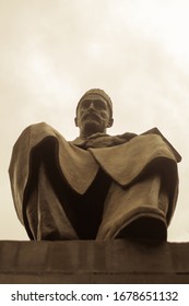 Huseyn Javid Statue. Sunny Weather. Sculpture. Azerbaijan, Baku