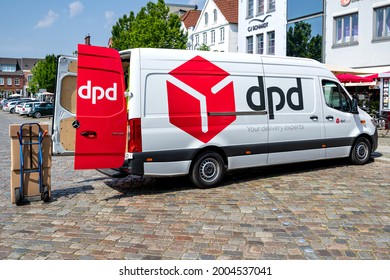 HUSUM, GERMANY - June 18, 2021: Dpd Mercedes-Benz Sprinter Delivery Van.