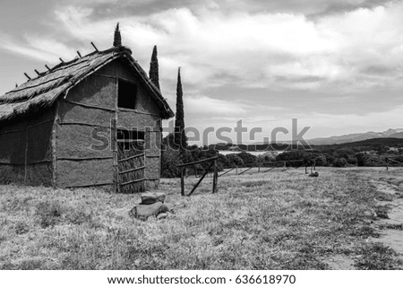 Similar – Image, Stock Photo Scottish stone house at the edge of the forest