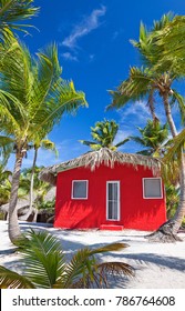 A Hut On The Beach Of Catalina Island, Domenican Republic.