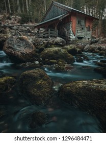 Hut with river