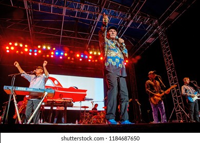 Hutchinson Kansas, USA, September 15, 2018
Mike Love Leads The Beach Boys In Tonight's Concert On The Stage Of The Nex-Tech Wireless Arena At The Kansas State Fair.