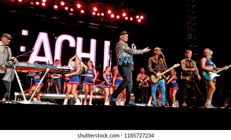 Hutchinson Kansas, USA, September 15, 2018
Mike Love Leads The Beach Boys In Tonight's Concert On The Stage Of The Nex-Tech Wireless Arena At The Kansas State Fair. 