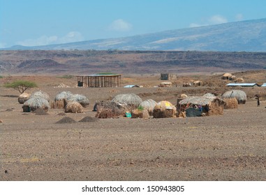 Huts near Lake Turkana, Kenya 