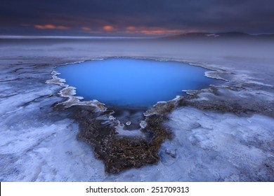 Hveravellir Geothermal Area In Central Iceland/Beautiful Landscape In Iceland