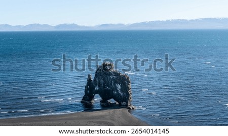 Hvitserkur, the striking basalt sea stack rising from the ocean off Iceland's north coast