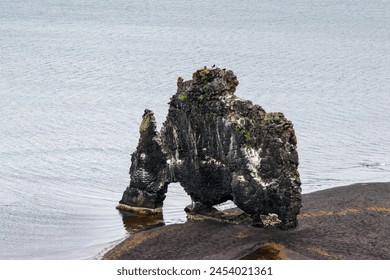 Hvitserkur troll rock, a basalt formation at the Vatnsnes peninsula coast. - Powered by Shutterstock