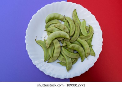 Hyacinth Beans Known As Indian Papdi Or Valor Beans Used In Making Mix Veg Gujarati Cuisne Undhiyu. Traditional Asian Tropical Vegetable. Asian Winter Season Vegetable. Tropical Seasonal