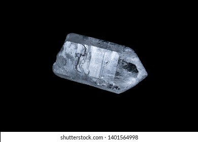 Hyaline Quartz Mineral On Black