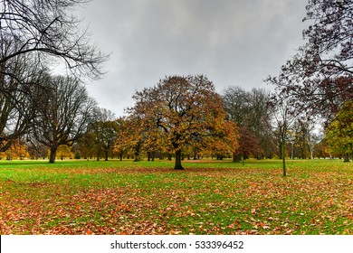 Hyde Park In London During The Autumn Season.