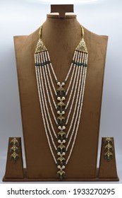 Hyderabad Bridal Pearls And Emeralds Jewelry  