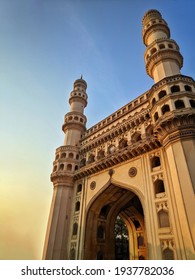 Hyderabad India - March 10, 2021: Charminar The Iconing Building, Is Listed Among The Most Recognized Love Structures In India, Built In 1591, Hyderabad.