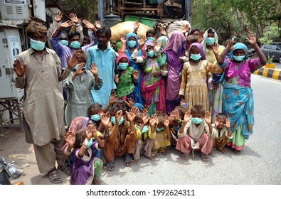 HYDERABAD, PAKISTAN - JUN 17: Residents Of Tando Hyder Are Holding Protest 
Demonstration Against High Handedness Of Influent People, On June 17, 2021 In Hyderabad.