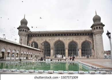 Hyderabad, Telangana, India - May 1, 2018 : Mecca Masjid 