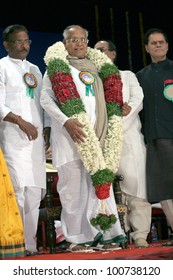 HYDERABAD,AP,INDIA-APRIL 03:Telugu Cinema Actor Akkineni Nageswara Rao Felicitated During VB Rajendra Prasad Asiti Mahotsav On 03 April,2012 In Hyderabad,Ap,India.Active In Film Industry Since 1941.