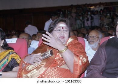 HYDERABAD,AP,INDIA-APRIL 03:Telugu Cinema Actress Vanisree Felicitated During VB Rajendra Prasad Asiti Mahotsav On 03 April,2012 In Hyderabad,Ap,India.Popular In 1960s To 1970s Indian Cinema.