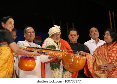 HYDERABAD,AP,INDIA-APRIL 03:Veteran Producer And Director Of Telugu Cinema V.B. Rajendra Prasad Felicitated In A Function On 03 April,2012 In Hyderabad,Ap,India.Celebrating 50 Years Of Film Aradhana.