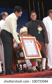 HYDERABAD,AP,INDIA-APRIL 03:Veteran Producer And Director Of Telugu Cinema V.B. Rajendra Prasad Felicitated In A Function On 03 April,2012 In Hyderabad,Ap,India.Celebrating 50 Years Of Film Aradhana.