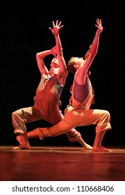 HYDERABAD,AP,INDIA-JULY 31:The Theatre Group  Of Brigham Young University,USA,performs The Rhythm Of Life,American Contemporary Dance On Tour To India On July 31,2012 In Hyderabad,Ap, India.